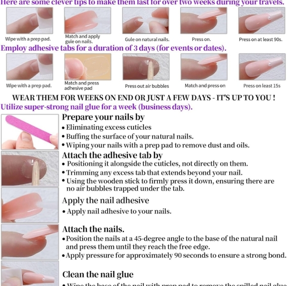 24 pcs Christmas Press On Nails Short Length Square Shape - Picture 8 of 10